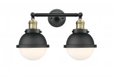 Innovations Lighting 208-BAB-HFS-61-BK - Hampden - 2 Light - 18 inch - Black Antique Brass - Adjustable Bath Vanity Light