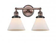 Innovations Lighting 208BP-ACBK-G41 - Cone - 2 Light - 18 inch - Antique Copper - Adjustable Bath Vanity Light