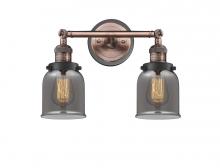 Innovations Lighting 208BP-ACBK-G53 - Bell - 2 Light - 16 inch - Antique Copper - Adjustable Bath Vanity Light