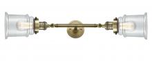 Innovations Lighting 208L-AB-G182 - Canton - 2 Light - 6 inch - Antique Brass - Adjustable Bath Vanity Light