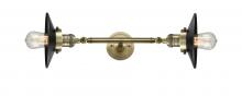 Innovations Lighting 208L-AB-M6-LED - Railroad - 2 Light - 8 inch - Antique Brass - Adjustable Bath Vanity Light