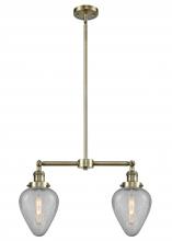 Innovations Lighting 209-AB-G165-LED - Geneseo - 2 Light - 21 inch - Antique Brass - Stem Hung - Adjustable Island Light
