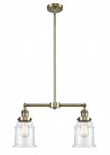 Innovations Lighting 209-AB-G182-LED - Canton - 2 Light - 21 inch - Antique Brass - Stem Hung - Adjustable Island Light