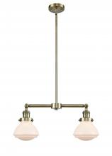 Innovations Lighting 209-AB-G321-LED - Olean - 2 Light - 22 inch - Antique Brass - Stem Hung - Adjustable Island Light