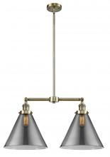 Innovations Lighting 209-AB-G43-L - Cone - 2 Light - 21 inch - Antique Brass - Stem Hung - Adjustable Island Light