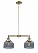 Innovations Lighting 209-AB-G73-LED - Bell - 2 Light - 21 inch - Antique Brass - Stem Hung - Adjustable Island Light