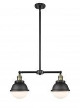 Innovations Lighting 209-BAB-HFS-61-BK-LED - Hampden - 2 Light - 18 inch - Black Antique Brass - Stem Hung - Adjustable Island Light