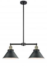 Innovations Lighting 209-BAB-M10-BK-LED - Briarcliff - 2 Light - 21 inch - Black Antique Brass - Stem Hung - Adjustable Island Light