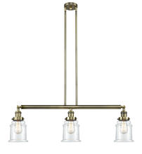 Innovations Lighting 213-AB-G182-LED - Canton - 3 Light - 39 inch - Antique Brass - Stem Hung - Adjustable Island Light