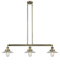 Innovations Lighting 213-AB-G2-LED - Halophane - 3 Light - 41 inch - Antique Brass - Stem Hung - Adjustable Island Light