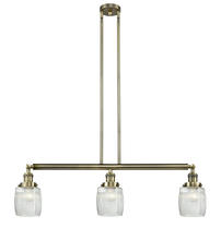 Innovations Lighting 213-AB-G302-LED - Colton - 3 Light - 38 inch - Antique Brass - Stem Hung - Adjustable Island Light