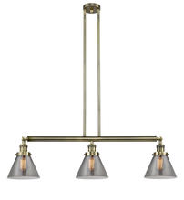 Innovations Lighting 213-AB-G43-LED - Cone - 3 Light - 40 inch - Antique Brass - Stem Hung - Adjustable Island Light