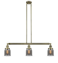Innovations Lighting 213-AB-G53-LED - Bell - 3 Light - 38 inch - Antique Brass - Stem Hung - Adjustable Island Light