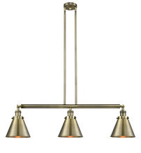 Innovations Lighting 213-AB-M13-AB-LED - Appalachian - 3 Light - 40 inch - Antique Brass - Stem Hung - Adjustable Island Light