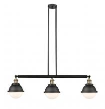 Innovations Lighting 213-BAB-HFS-61-BK-LED - Hampden - 3 Light - 40 inch - Black Antique Brass - Stem Hung - Adjustable Island Light