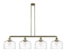 Innovations Lighting 214-AB-G713-L - Bell - 4 Light - 54 inch - Antique Brass - Stem Hung - Adjustable Island Light