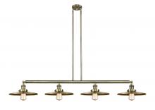 Innovations Lighting 214-AB-MFR-AB-12 - Appalachian - 4 Light - 57 inch - Antique Brass - Stem Hung - Adjustable Island Light