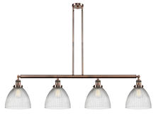 Innovations Lighting 214-AC-G222 - Seneca Falls - 4 Light - 51 inch - Antique Copper - Stem Hung - Island Light