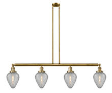 Innovations Lighting 214-BB-G165 - Geneseo - 4 Light - 52 inch - Brushed Brass - Stem Hung - Adjustable Island Light