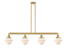 Innovations Lighting 214-SG-G531-LED - Oxford - 4 Light - 52 inch - Satin Gold - Stem Hung - Adjustable Island Light