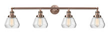 Innovations Lighting 215-AC-G172 - Fulton - 4 Light - 43 inch - Antique Copper - Adjustable Bath Vanity Light