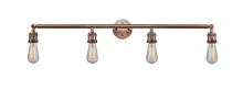 Innovations Lighting 215-AC - Bare Bulb - 4 Light - 42 inch - Antique Copper - Adjustable Bath Vanity Light