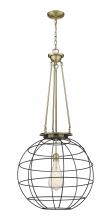 Innovations Lighting 221-1P-AB-CE-22-BK - Lake Placid - 1 Light - 22 inch - Antique Brass - Chain Hung - Pendant