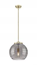 Innovations Lighting 221-1S-AB-G1213-14SM - Athens Deco Swirl - 1 Light - 14 inch - Antique Brass - Stem Hung - Pendant