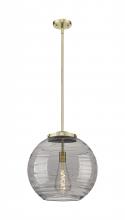 Innovations Lighting 221-1S-AB-G1213-16SM-BB-95-LED - Athens Deco Swirl - 1 Light - 16 inch - Antique Brass - Stem Hung - Pendant