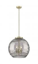 Innovations Lighting 221-3S-AB-G1213-18SM - Athens Deco Swirl - 3 Light - 18 inch - Antique Brass - Stem hung - Pendant