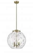 Innovations Lighting 221-3S-AB-G1215-16-LED - Athens Water Glass - 3 Light - 16 inch - Antique Brass - Stem hung - Pendant