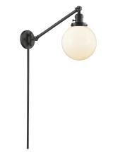 Innovations Lighting 237-OB-G201-8 - Beacon - 1 Light - 8 inch - Oil Rubbed Bronze -Adjustable Swing Arm