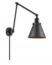 Innovations Lighting 238-BK-M13-BK - Appalachian - 1 Light - 8 inch - Matte Black -Adjustable Swing Arm