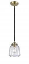 Innovations Lighting 284-1S-BAB-G142 - Chatham - 1 Light - 7 inch - Black Antique Brass - Stem hung - Mini Pendant