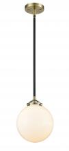 Innovations Lighting 284-1S-BAB-G201-8 - Beacon - 1 Light - 8 inch - Black Antique Brass - Stem hung - Mini Pendant