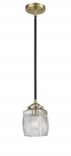 Innovations Lighting 284-1S-BAB-G302 - Colton - 1 Light - 6 inch - Black Antique Brass - Stem hung - Mini Pendant