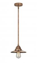 Innovations Lighting 288-1S-AC-M3-AC - Railroad - 1 Light - 8 inch - Antique Copper - Stem hung - Mini Pendant