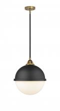 Innovations Lighting 288-1S-BAB-HFS-121-BK-LED - Hampden - 1 Light - 13 inch - Black Antique Brass - Stem hung - Pendant