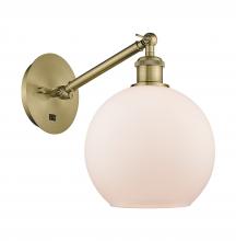 Innovations Lighting 317-1W-AB-G121-8-LED - Athens - 1 Light - 8 inch - Antique Brass - Adjustable Sconce
