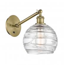 Innovations Lighting 317-1W-AB-G1213-8-LED - Athens Deco Swirl - 1 Light - 8 inch - Antique Brass - Adjustable Sconce