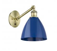 Innovations Lighting 317-1W-AB-MBD-75-BL-LED - Plymouth - 1 Light - 8 inch - Antique Brass - Adjustable Sconce
