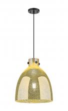 Innovations Lighting 410-1PM-BK-G412-14ME - Newton Bell - 1 Light - 14 inch - Matte Black - Cord hung - Pendant