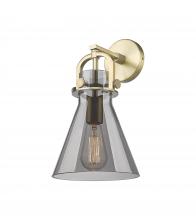 Innovations Lighting 410-1W-BB-G411-8SM - Newton Cone - 1 Light - 8 inch - Brushed Brass - Sconce