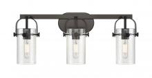 Innovations Lighting 423-3W-BK-G423-7SDY - Pilaster - 3 Light - 24 inch - Matte Black - Bath Vanity Light