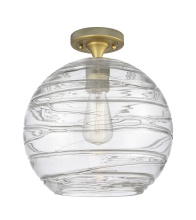 Innovations Lighting 434-1F-BB-G1213-10CL - Crown Point - 1 Light - 10 inch - Brushed Brass - Flush Mount