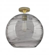 Innovations Lighting 434-1F-BB-G1213-12SM - Crown Point - 1 Light - 12 inch - Brushed Brass - Flush Mount