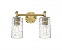 Innovations Lighting 434-2W-BB-G434-7DE - Crown Point - 2 Light - 14 inch - Brushed Brass - Bath Vanity Light
