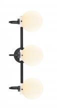 Innovations Lighting 437-3W-BK-G4371-LED - Olivia - 3 Light - 27 inch - Matte Black - Bath Vanity Light