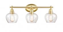 Innovations Lighting 438-3W-SB-CL-LED - Amina - 3 Light - 27 inch - Satin Brass - Bath Vanity Light
