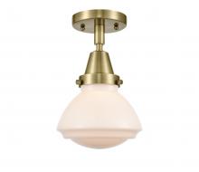 Innovations Lighting 447-1C-AB-G321-LED - Olean - 1 Light - 7 inch - Antique Brass - Semi-Flush Mount